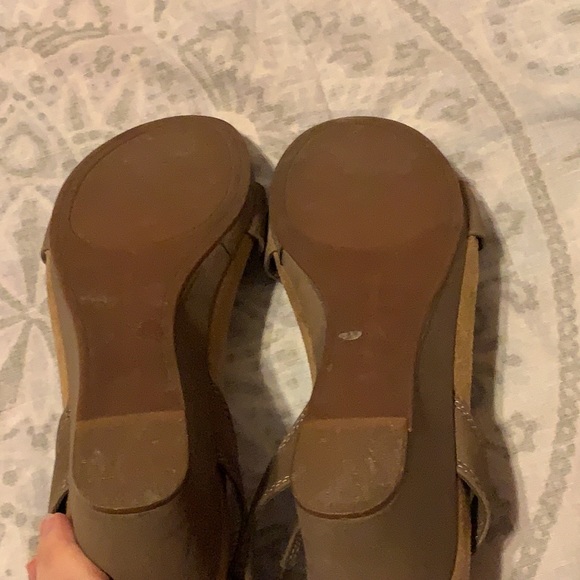 Lucky Brand Kanoa Brown Suede Leather Ankle Strap Wedge Sandals Sz 6.5 - Picture 7 of 8